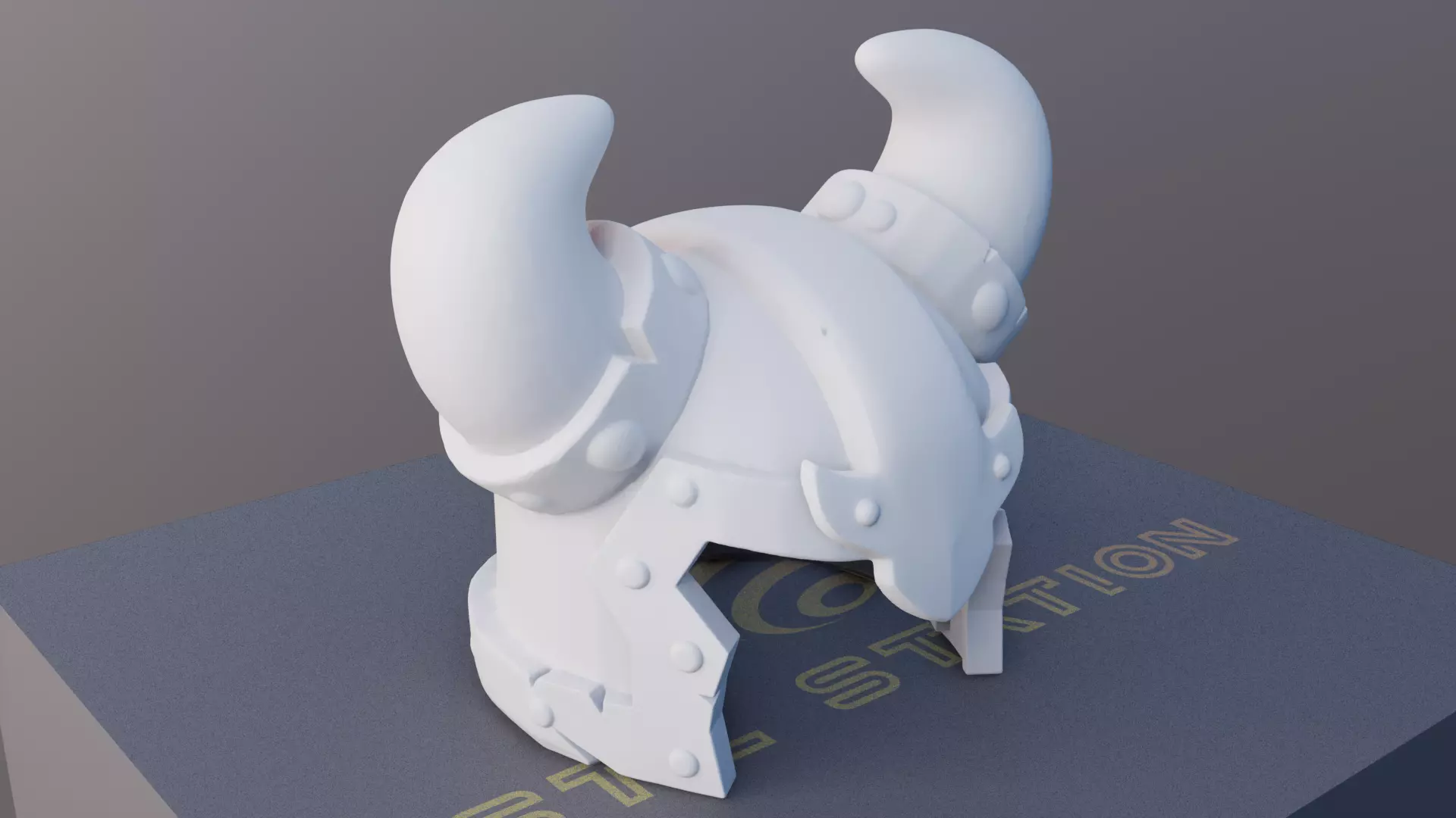 Viking Helmet Real Size 3D Printable Model 3D print model_3