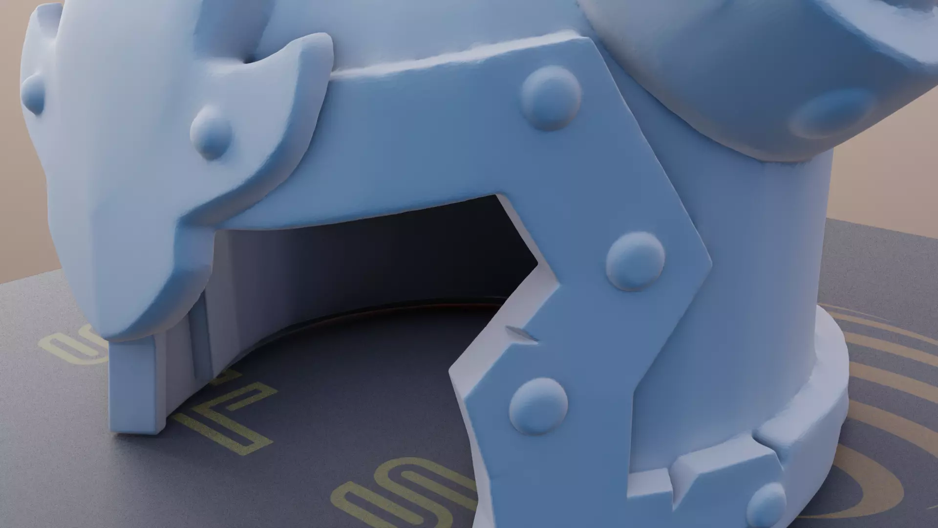 Viking Helmet Real Size 3D Printable Model 3D print model_7