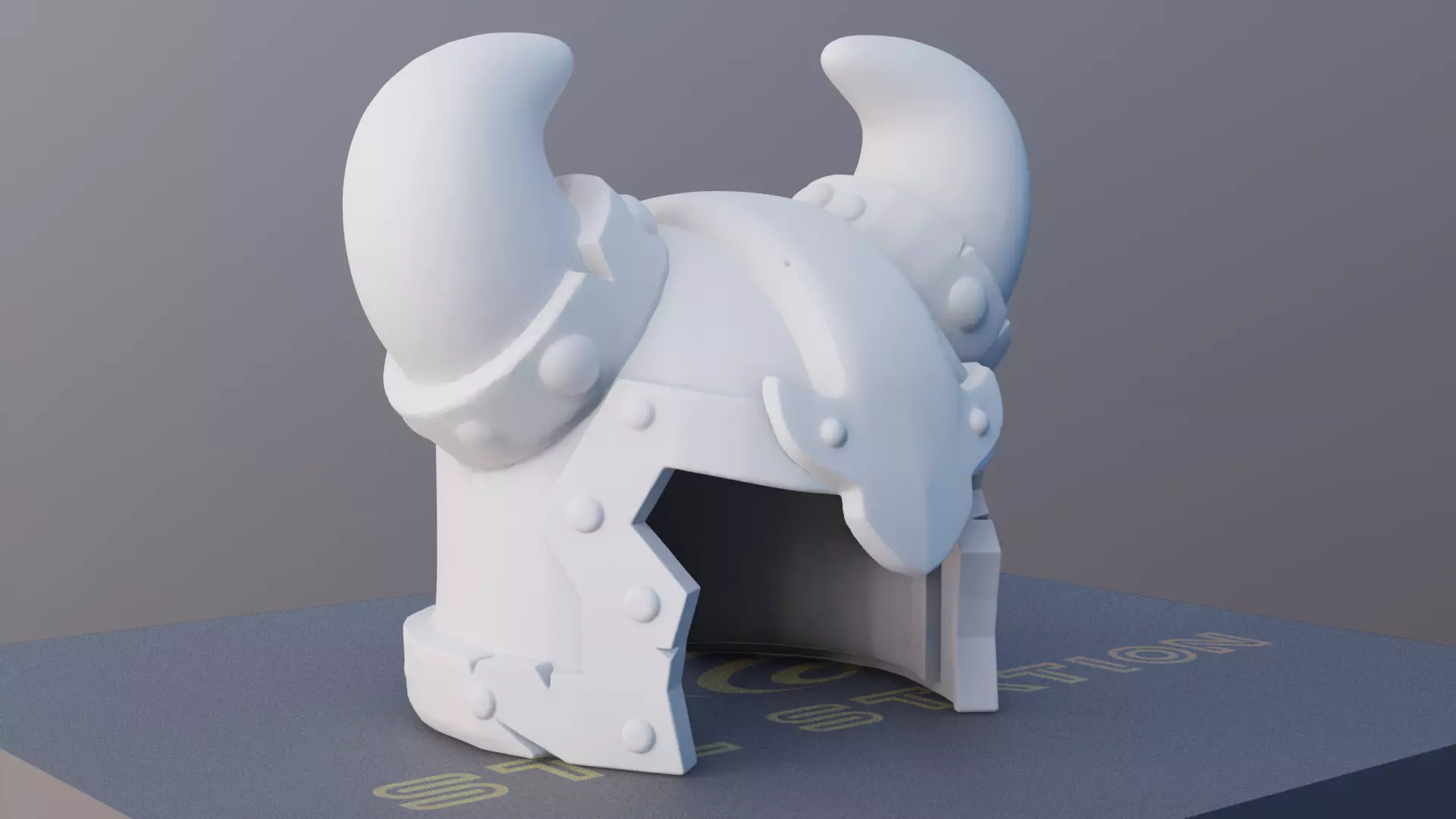 Viking Helmet Real Size 3D Printable Model 3D print model_1