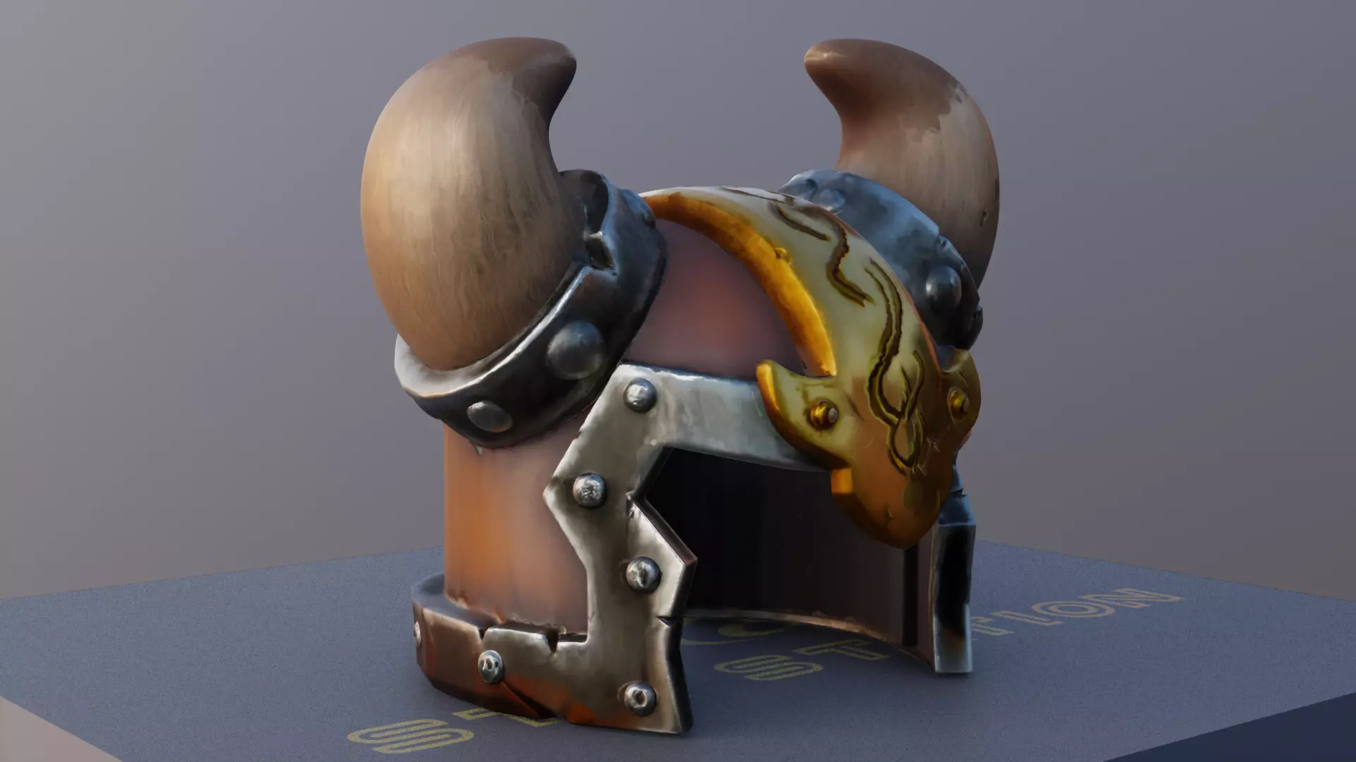 Viking Helmet Real Size 3D Printable Model 3D print model_0