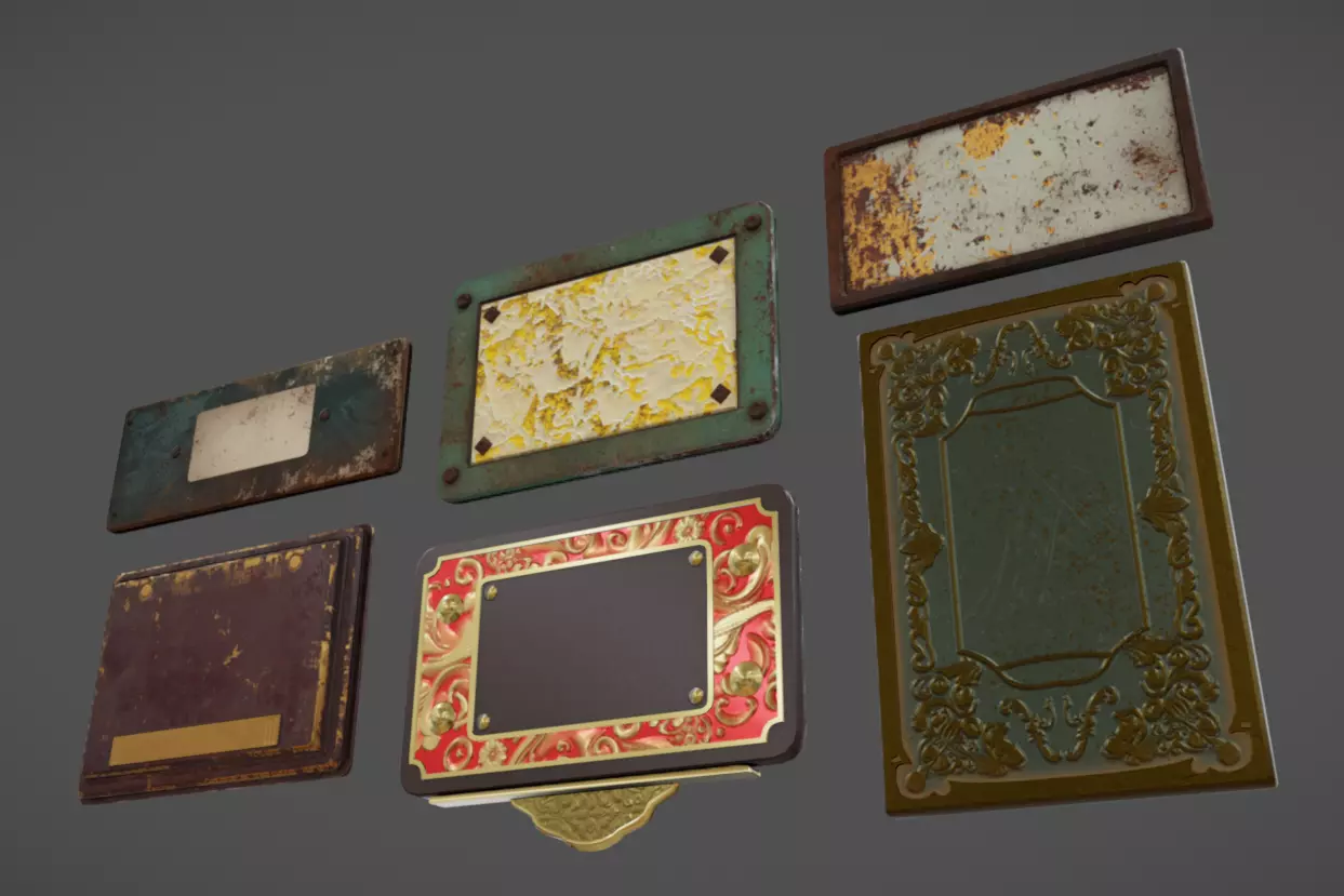 Plate Pack 02 Low-poly 3D model_2