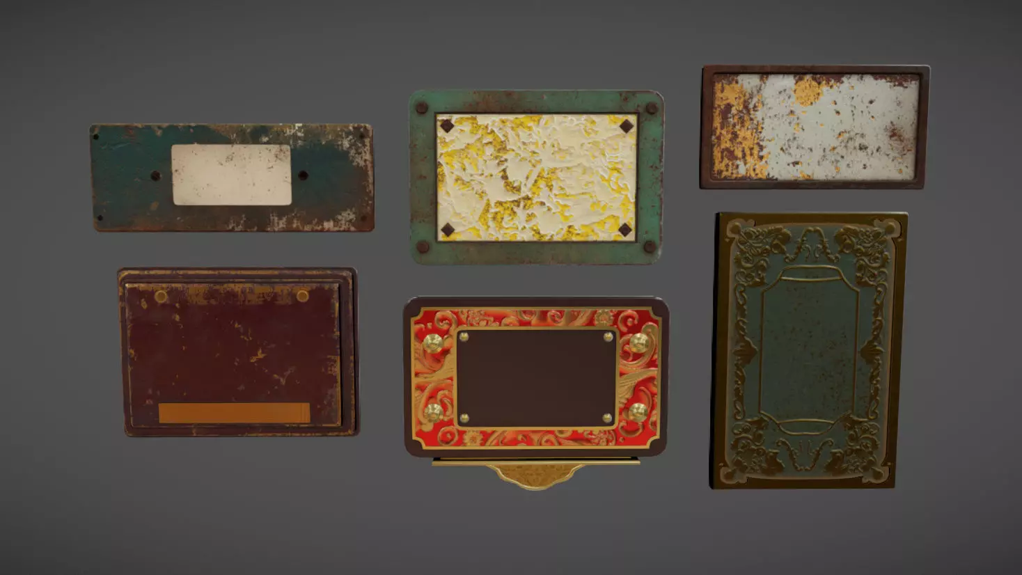 Plate Pack 02 Low-poly 3D model_0