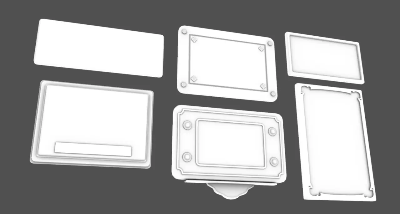 Plate Pack 02 Low-poly 3D model_6