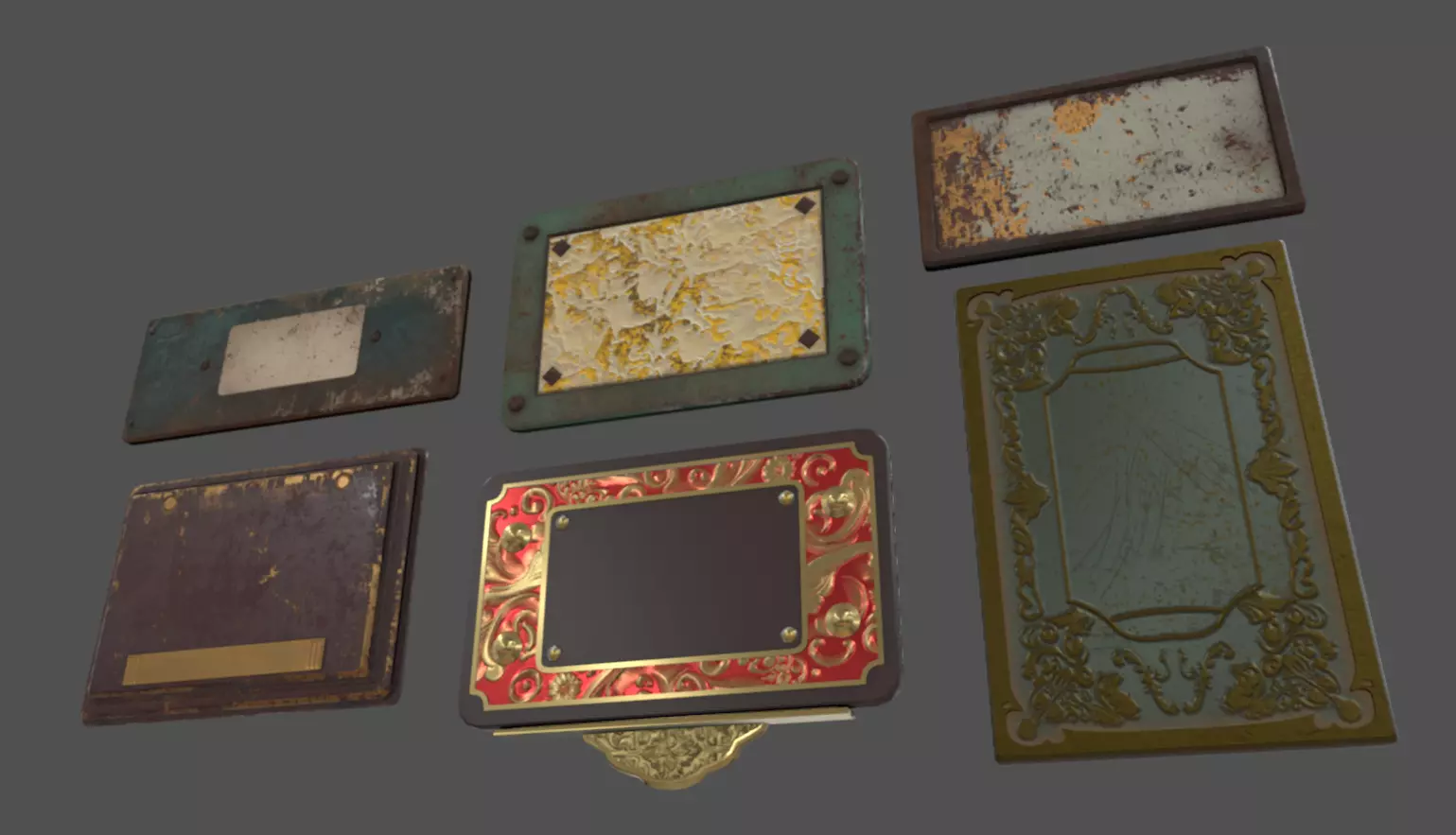 Plate Pack 02 Low-poly 3D model_4