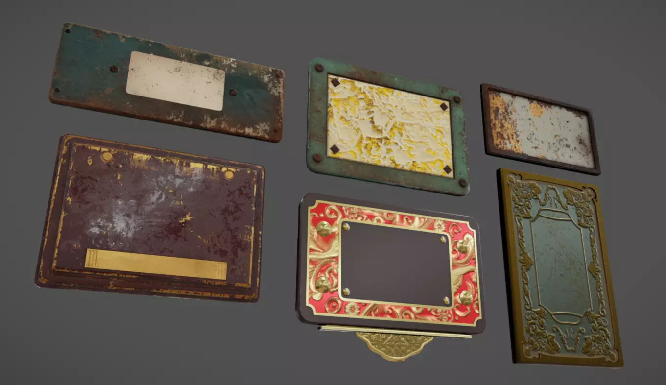 Plate Pack 02 Low-poly 3D model_1