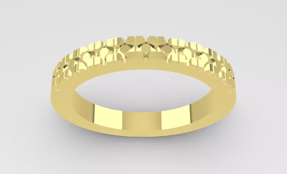 Wedding Ring 3D print model_4