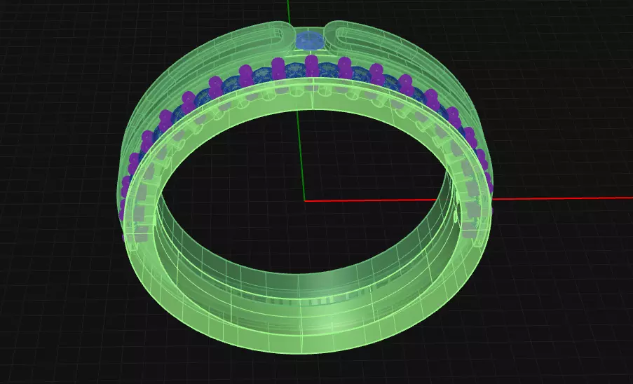 42 Prong Diamond Wedding Ring 3D print model_0