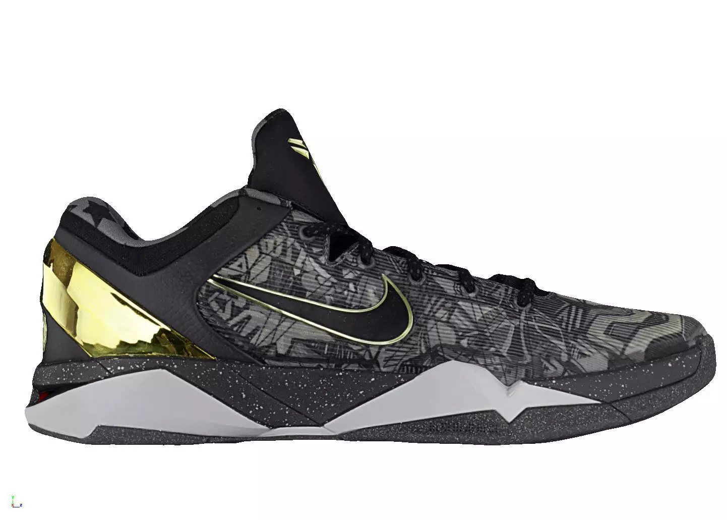Nike Zoom Kobe 7 Prelude Low-poly 3D model_1