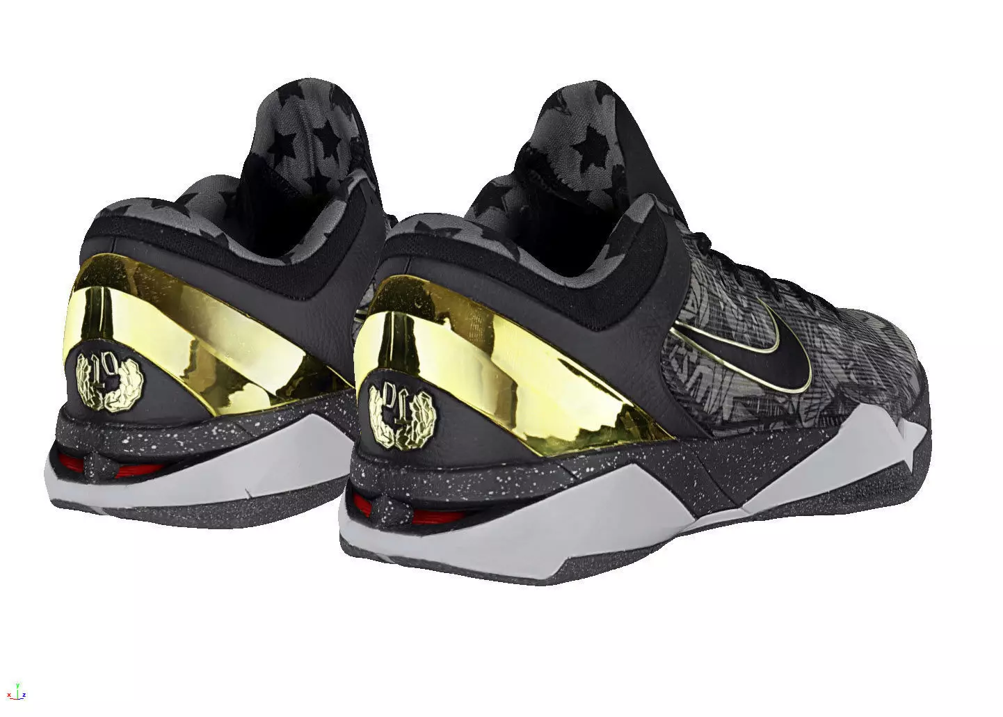 Nike Zoom Kobe 7 Prelude Low-poly 3D model_4