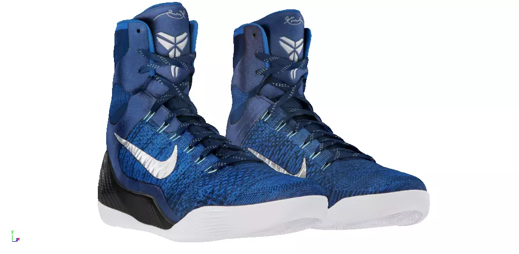 Nike Zoom Kobe 9 Elite Brave BLUE Low-poly 3D model