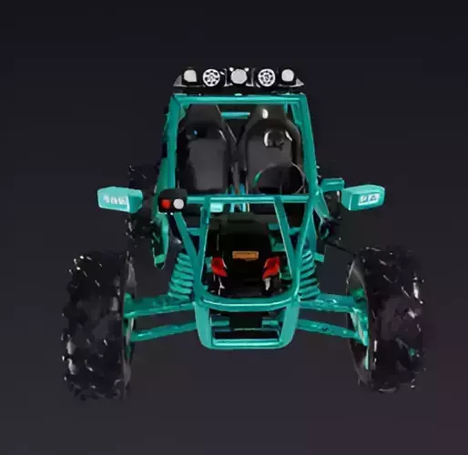 Rock bouncer Low-poly 3D model 5