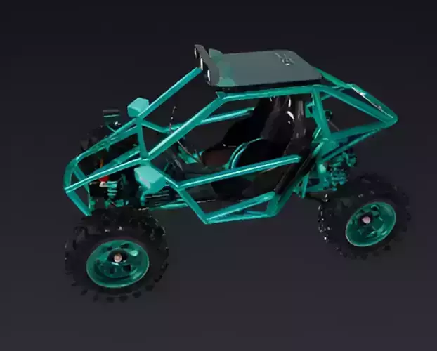 Rock bouncer Low-poly 3D model 4