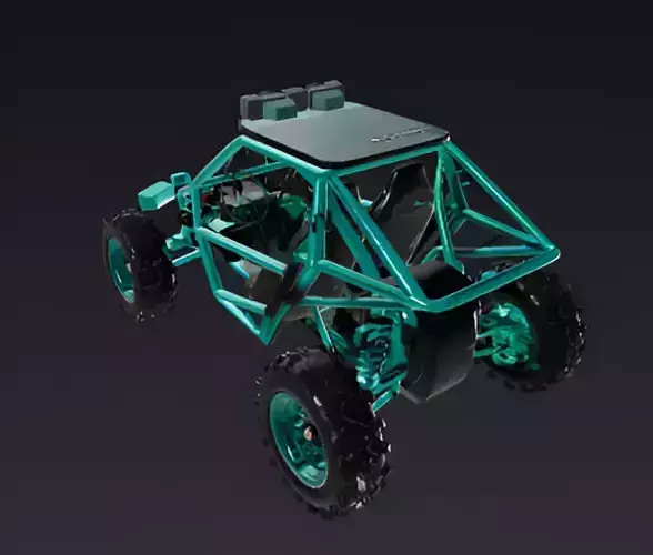 Rock bouncer Low-poly 3D model 3