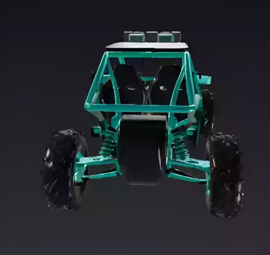 Rock bouncer Low-poly 3D model 2