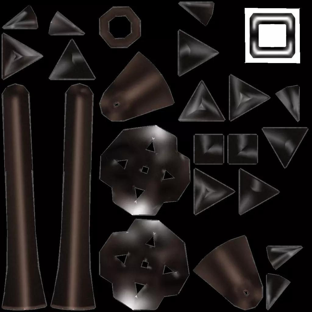 Melee Weapons Pack 4 Low-poly 3D model_13