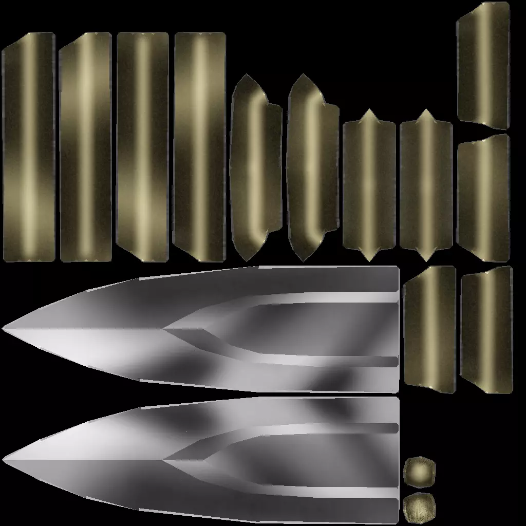 Melee Weapons Pack 4 Low-poly 3D model_19