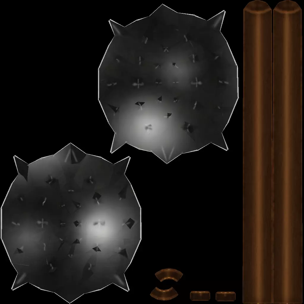 Melee Weapons Pack 4 Low-poly 3D model_17