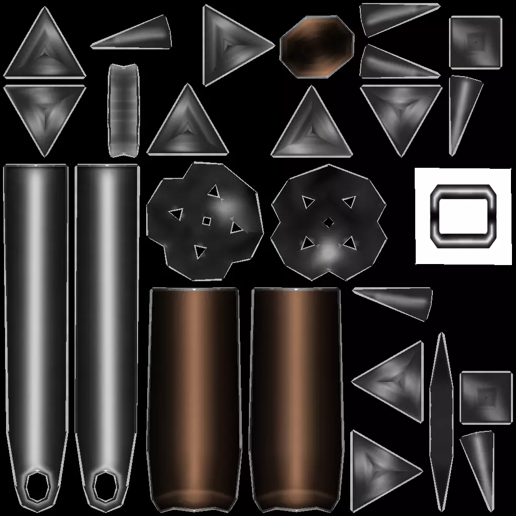 Melee Weapons Pack 4 Low-poly 3D model_18