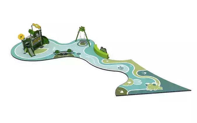 Kids outdoor commercial play structure 3D model