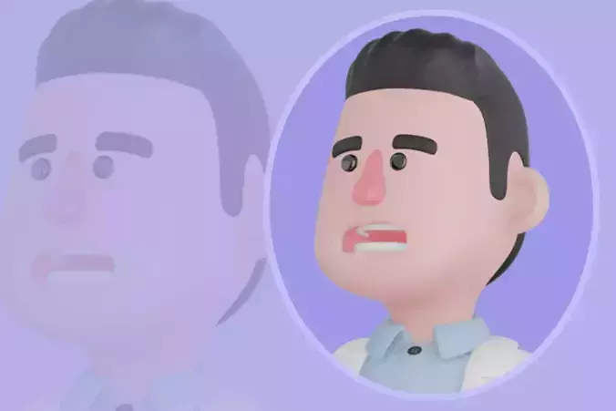 Stylized 3D Male Doctor Confused Pose - Medical Character