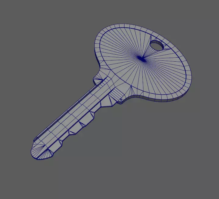 House Key Low-poly 3D model_9