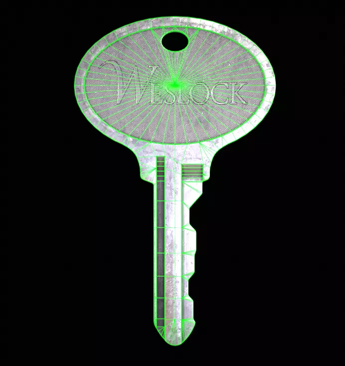 House Key Low-poly 3D model_10
