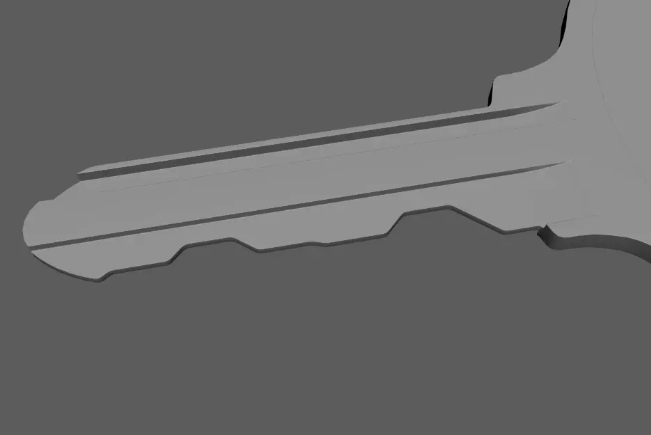 House Key Low-poly 3D model_7