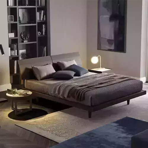 Giorgia Modern Wooden Platform Bed 