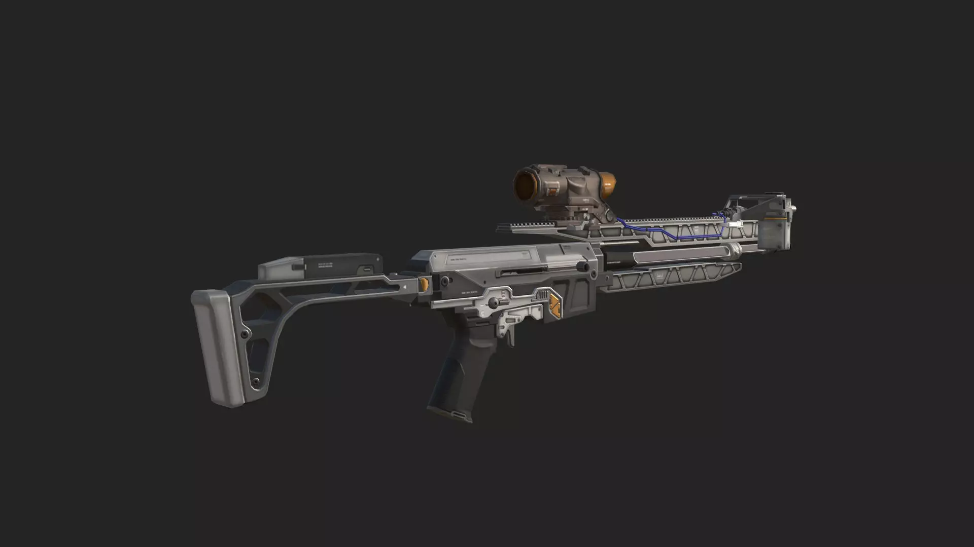 Pistol 3D Model 004 Low-poly 3D model_6