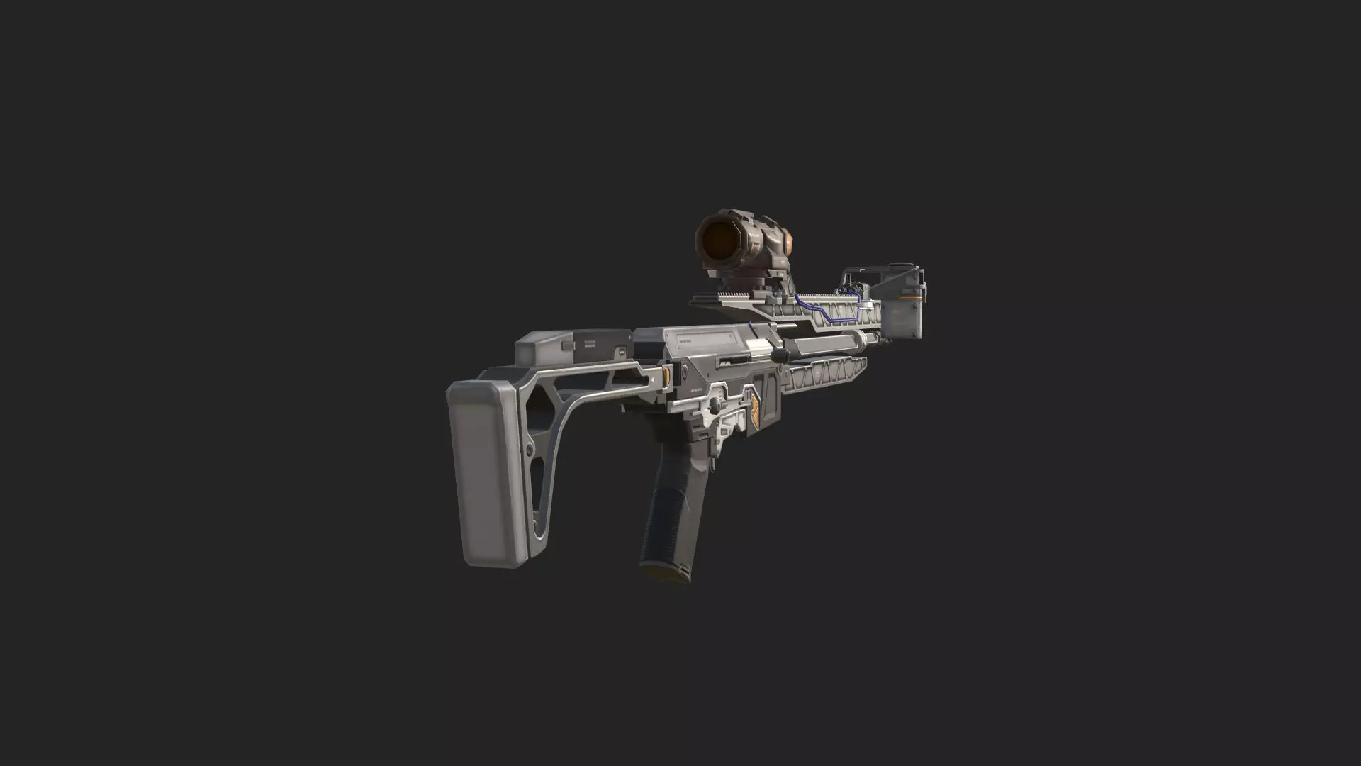 Pistol 3D Model 004 Low-poly 3D model_5