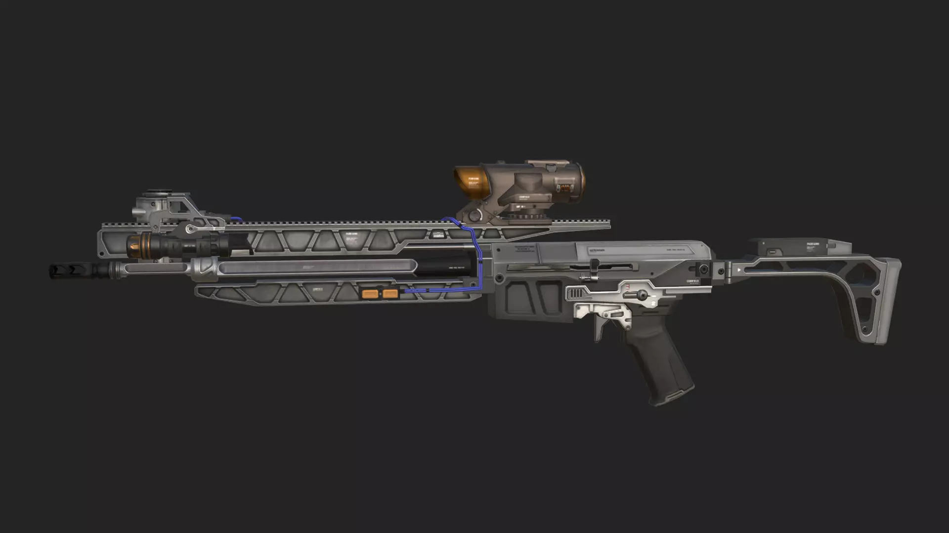 Pistol 3D Model 004 Low-poly 3D model_1