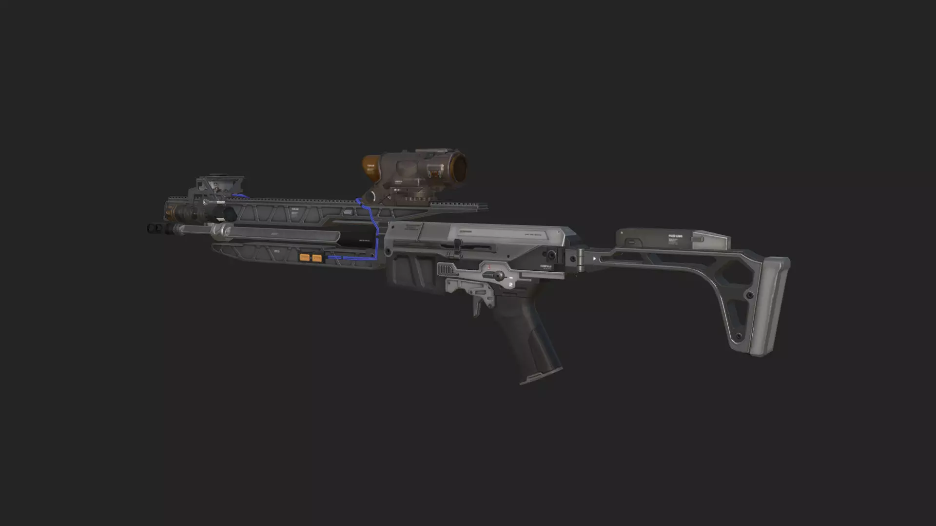 Pistol 3D Model 004 Low-poly 3D model_2