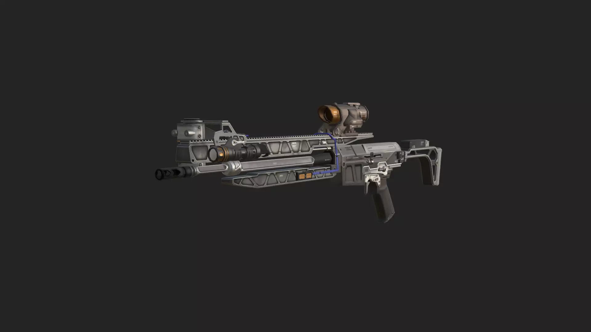 Pistol 3D Model 004 Low-poly 3D model_11