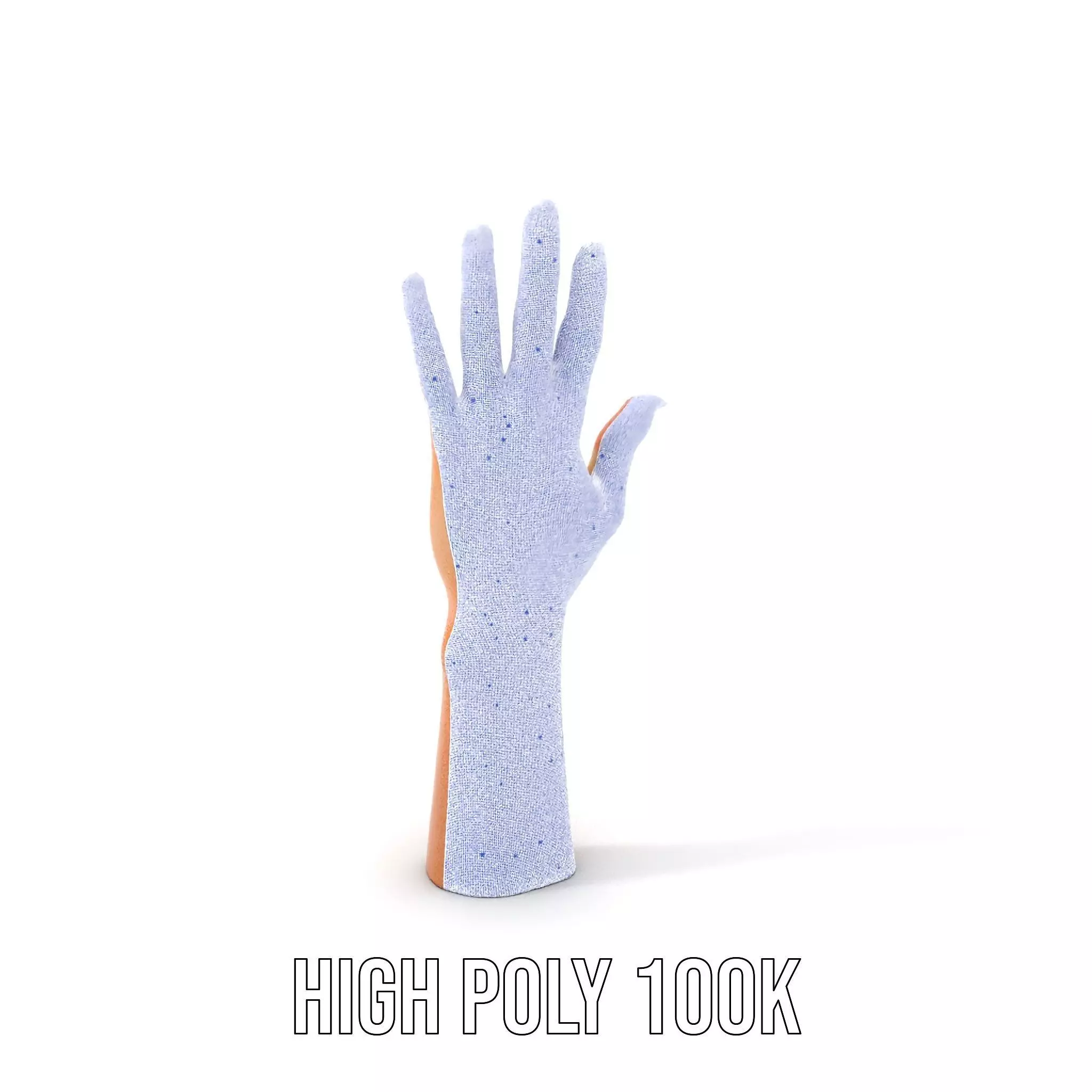 Realistic Human Hand Model Pack with Detailed Fingers Low-poly 3D model_5