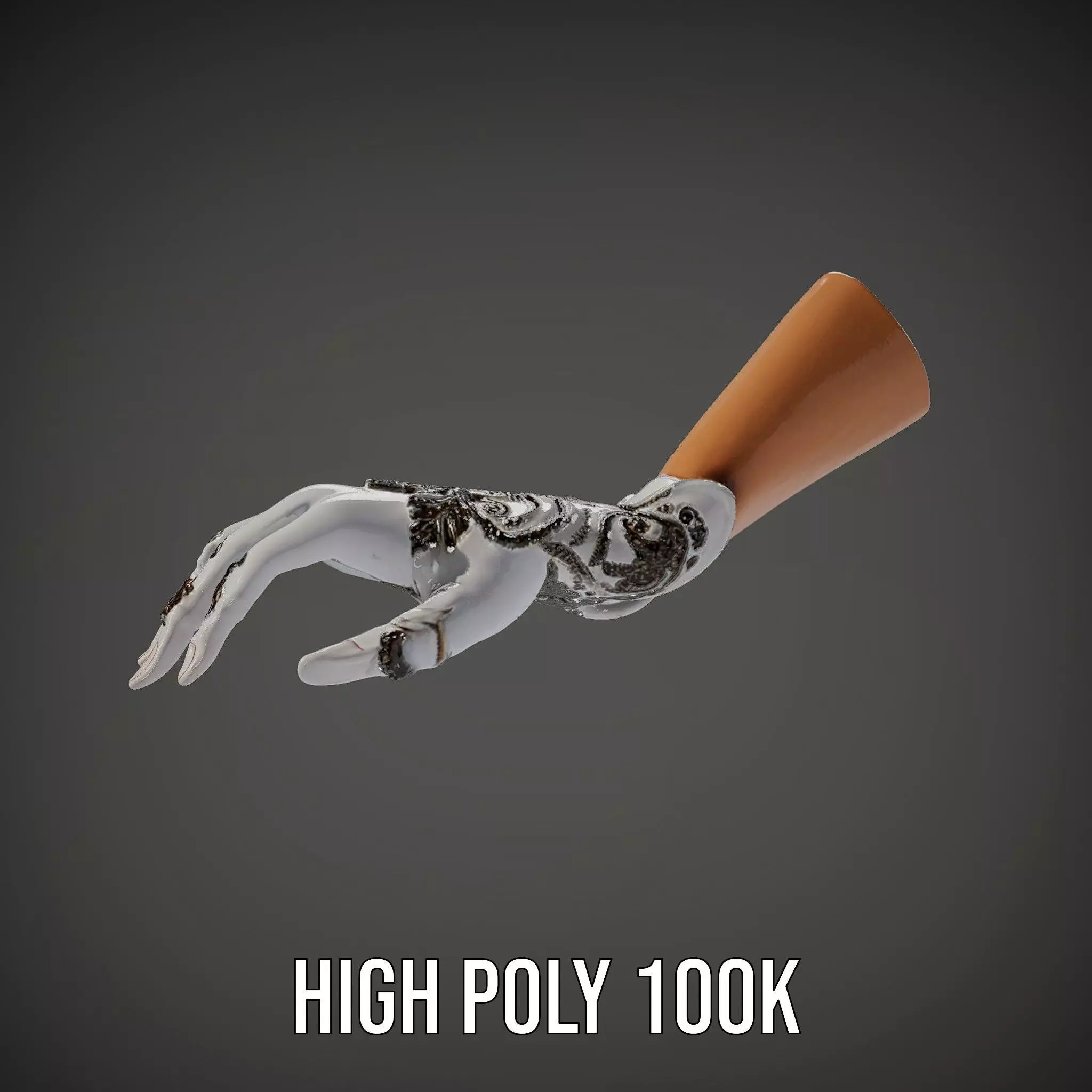 Elegant Embroidered Glove Model Pack Low-poly 3D model_34