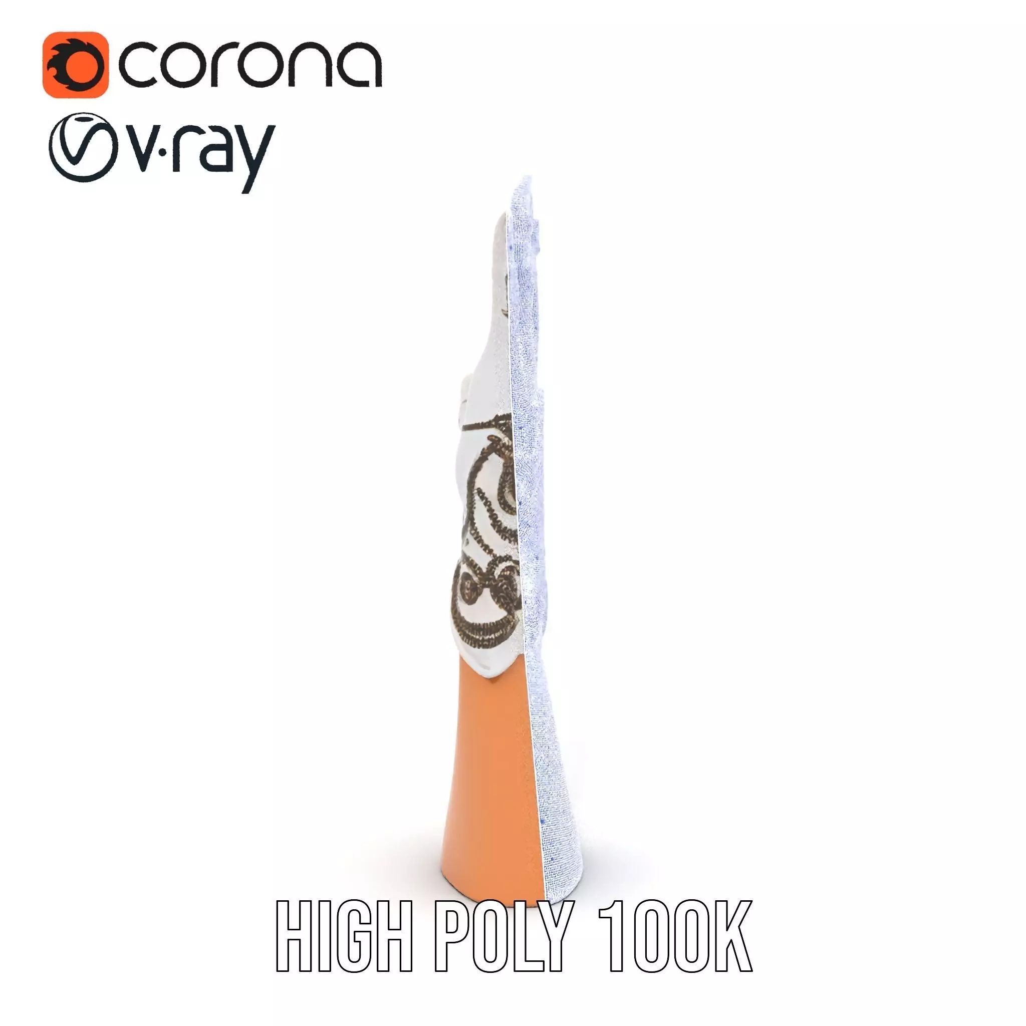 Elegant Embroidered Glove Model Pack Low-poly 3D model_35