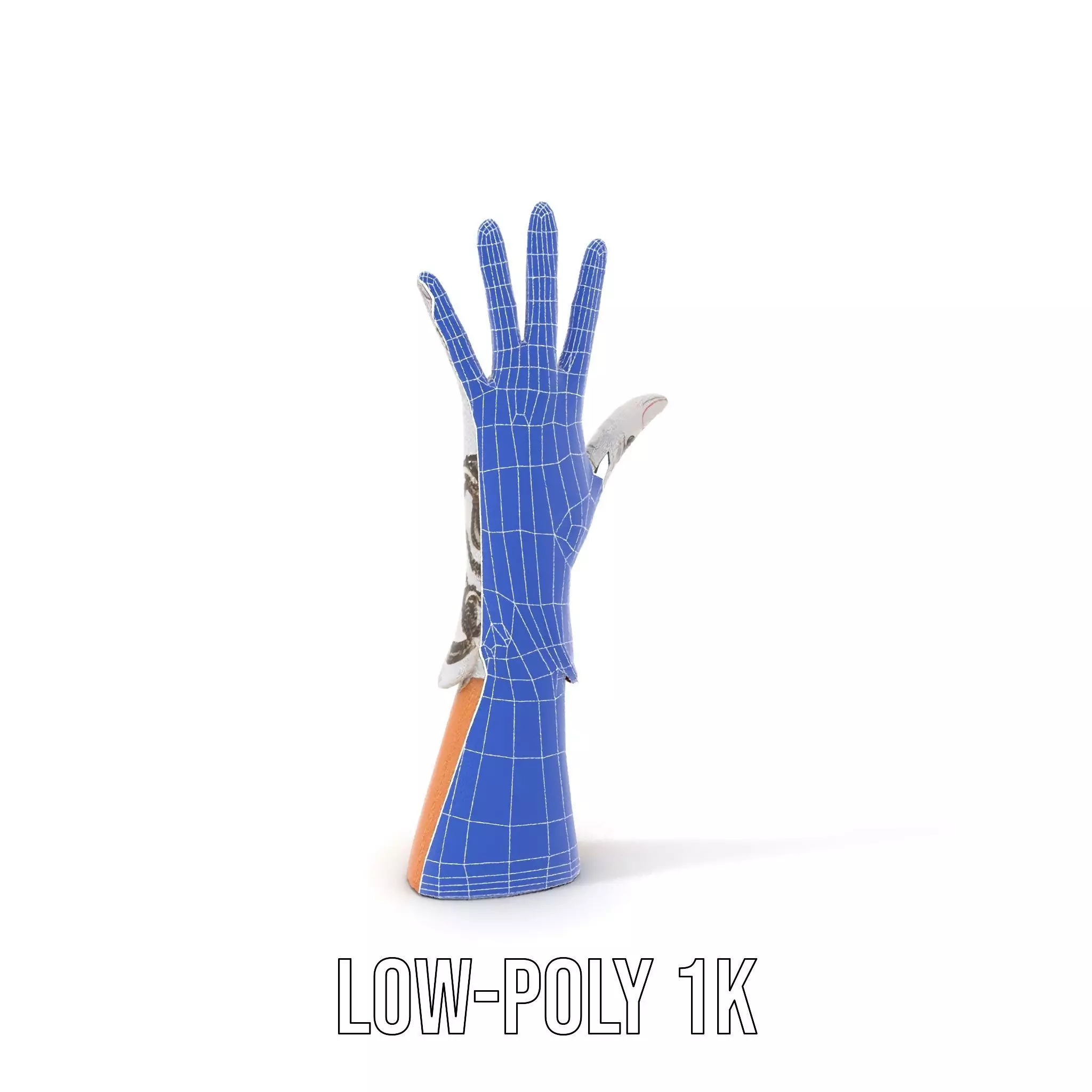 Elegant Embroidered Glove Model Pack Low-poly 3D model_20