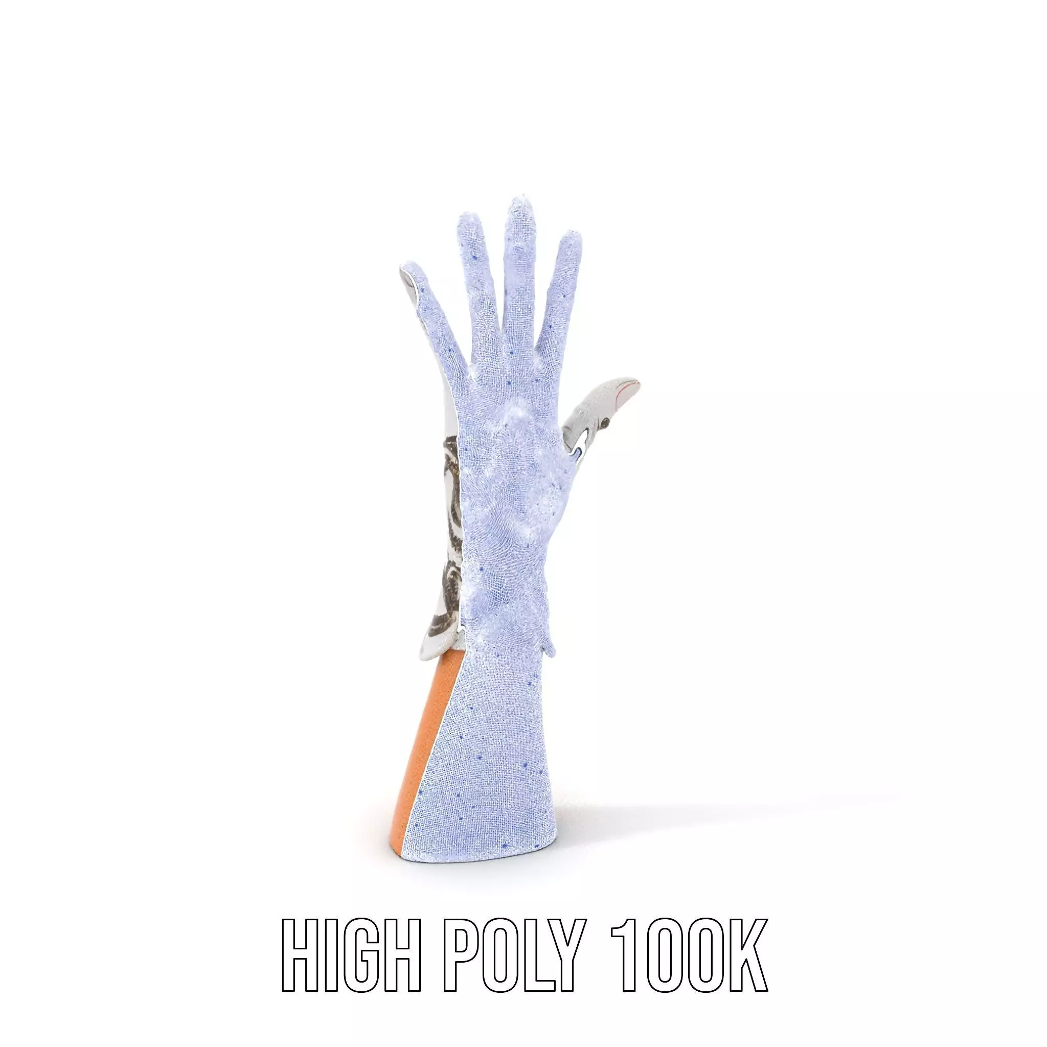 Elegant Embroidered Glove Model Pack Low-poly 3D model_5