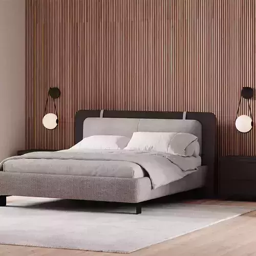 Rejnek Modern Upholstered Platform Bed