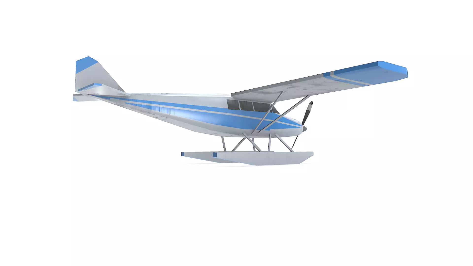 Low-poly Floatplane PBR Free low-poly 3D model_9