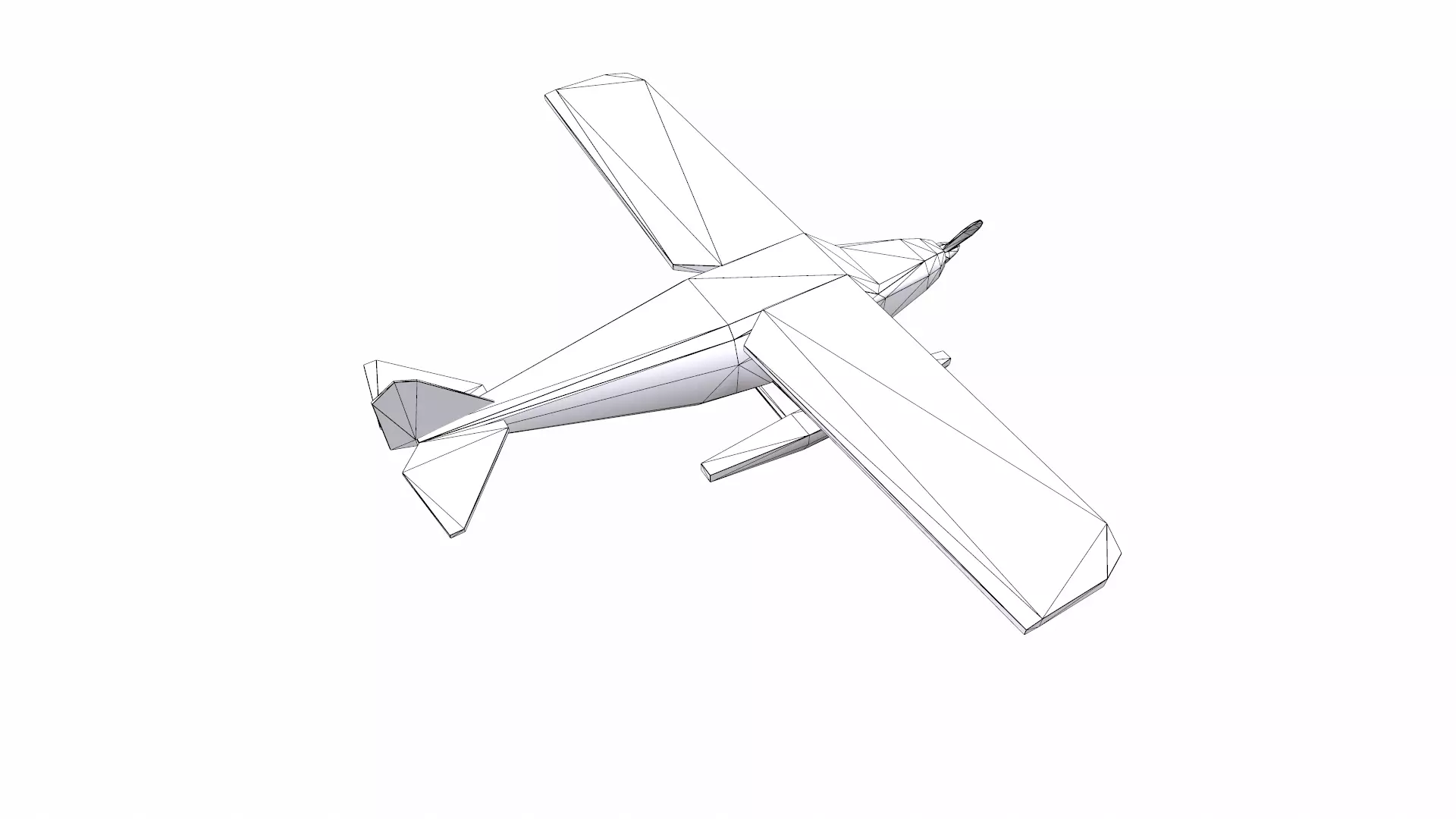 Low-poly Floatplane PBR Free low-poly 3D model_18