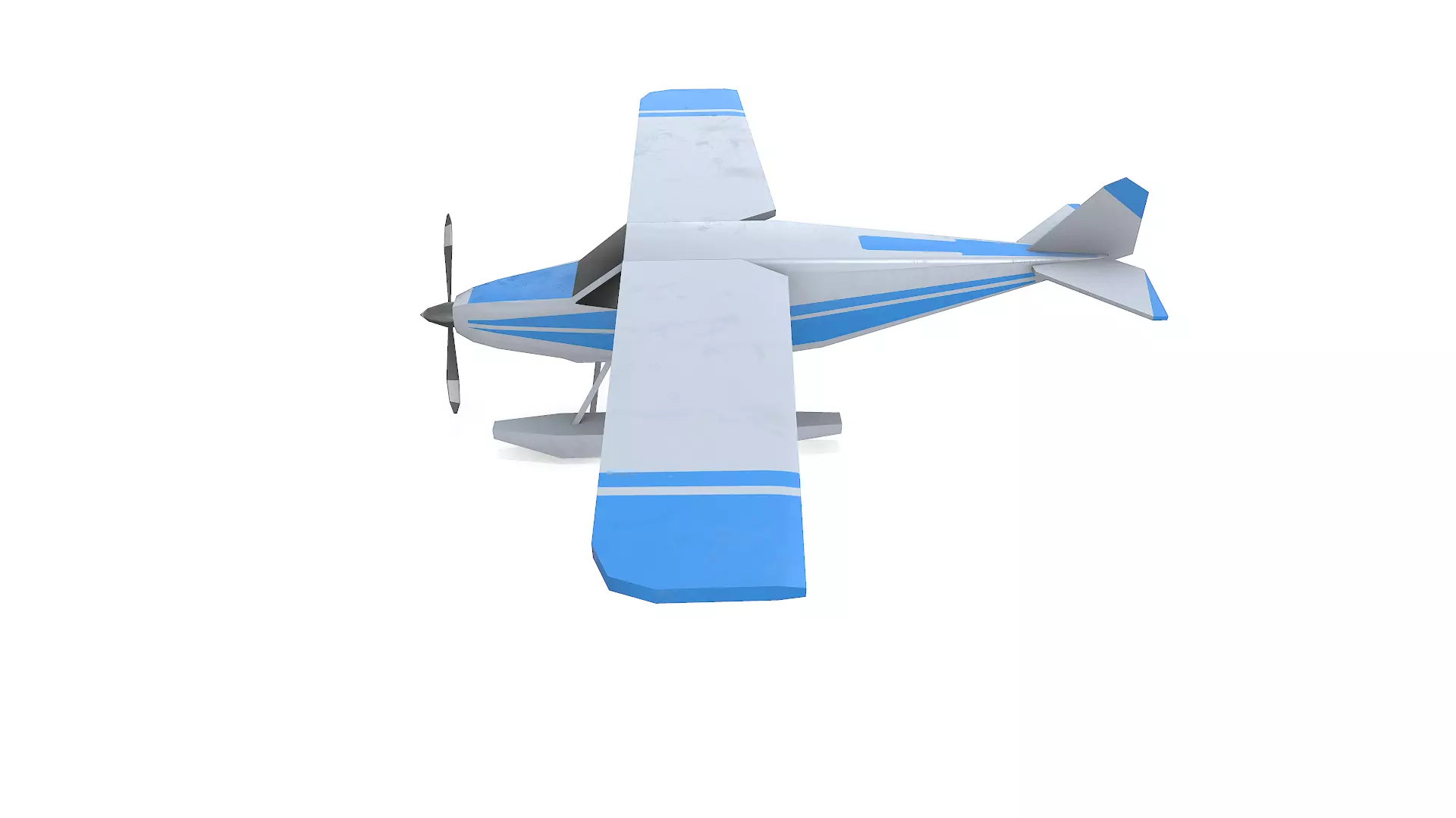 Low-poly Floatplane PBR Free low-poly 3D model_4