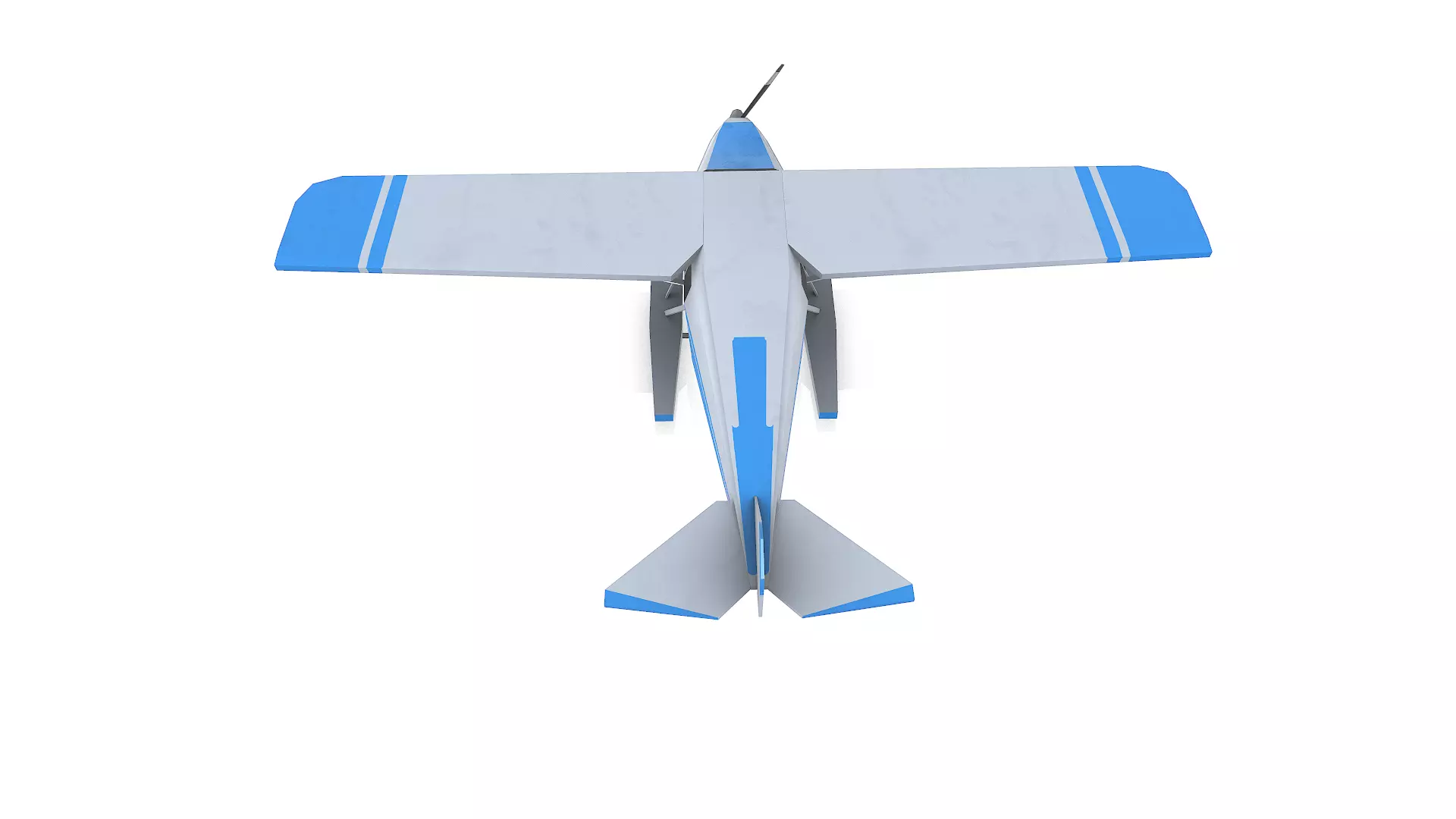 Low-poly Floatplane PBR Free low-poly 3D model_7