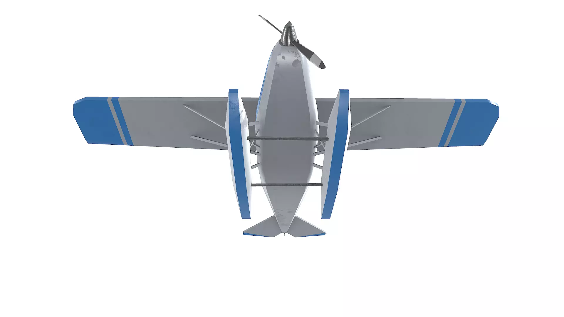Low-poly Floatplane PBR Free low-poly 3D model_14