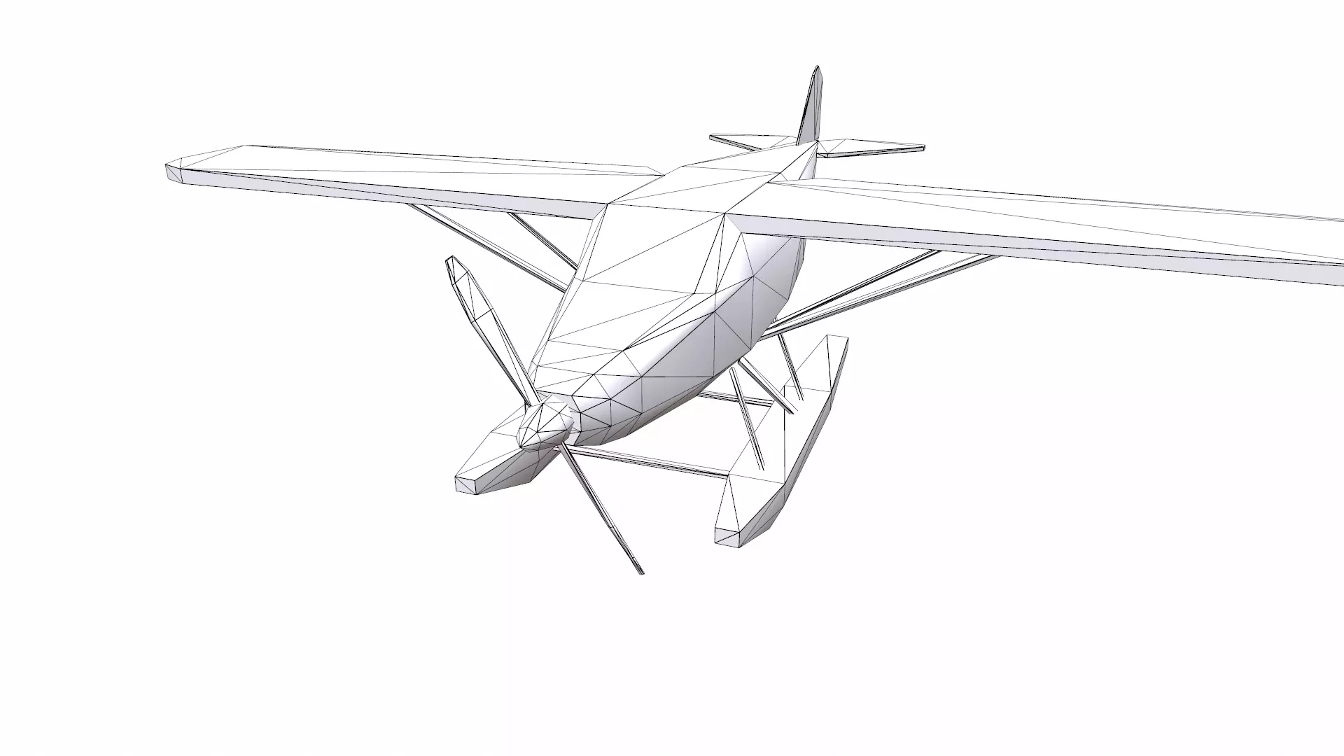 Low-poly Floatplane PBR Free low-poly 3D model_19