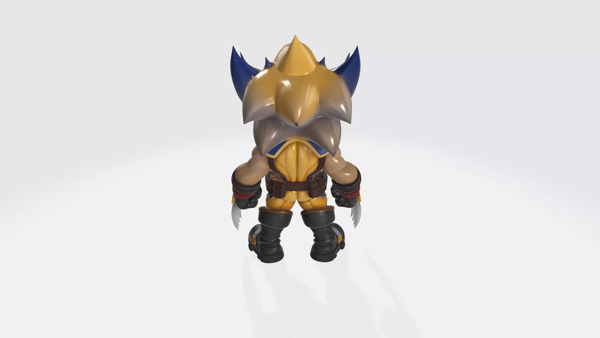 Sonic x Wolverine SD 3D print model_4