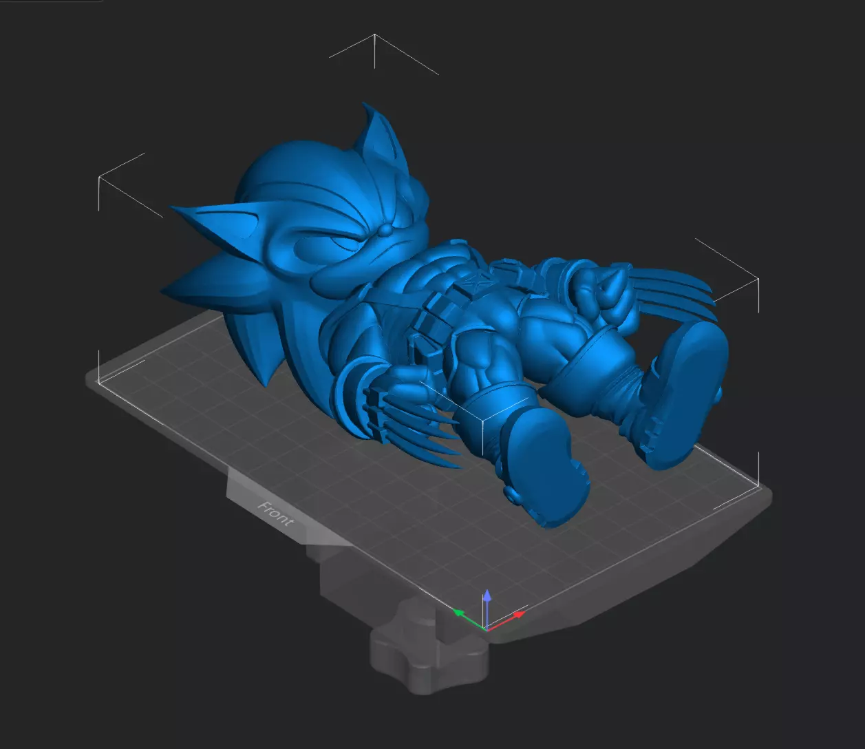 Sonic x Wolverine SD 3D print model_16
