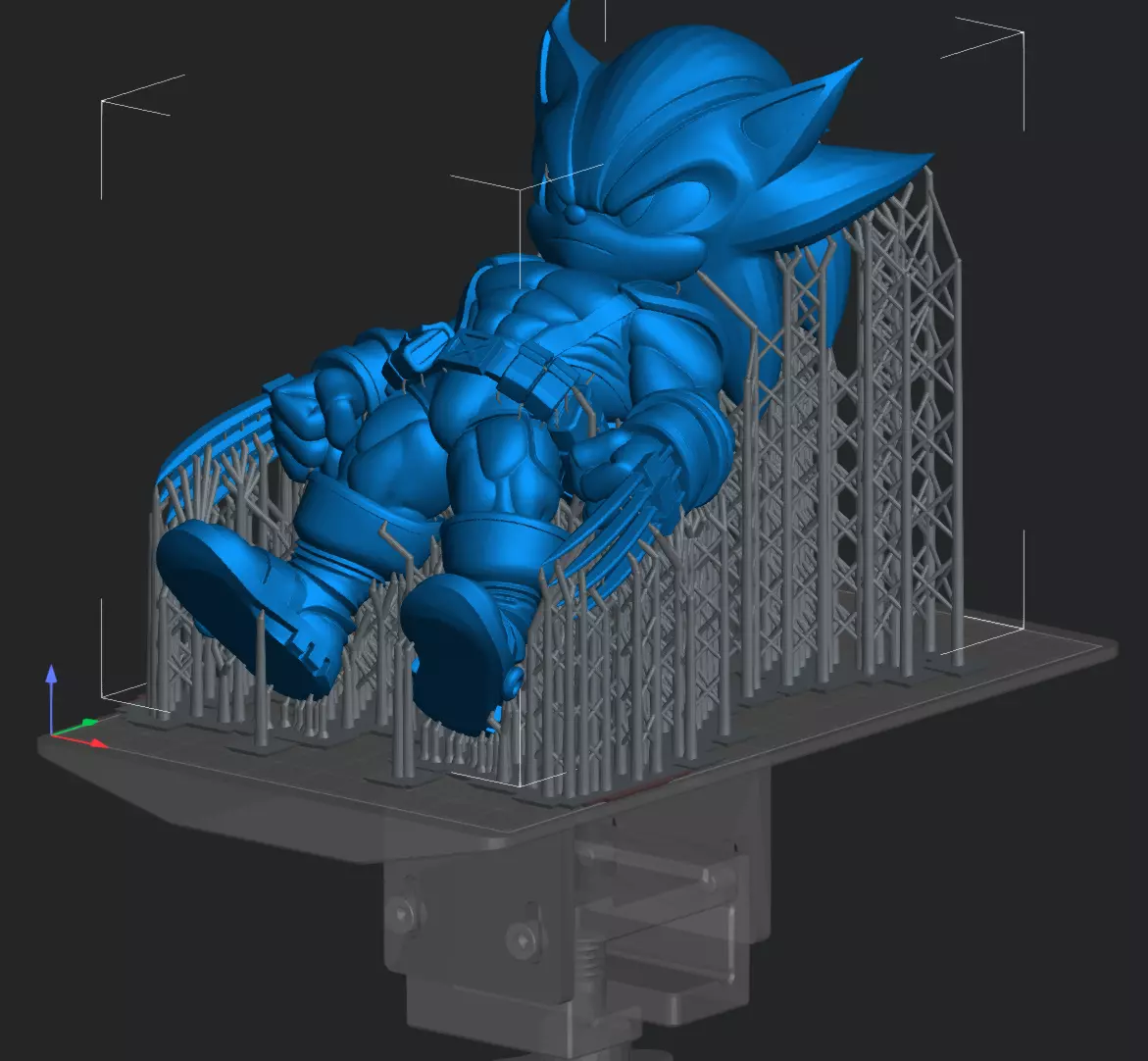Sonic x Wolverine SD 3D print model_17