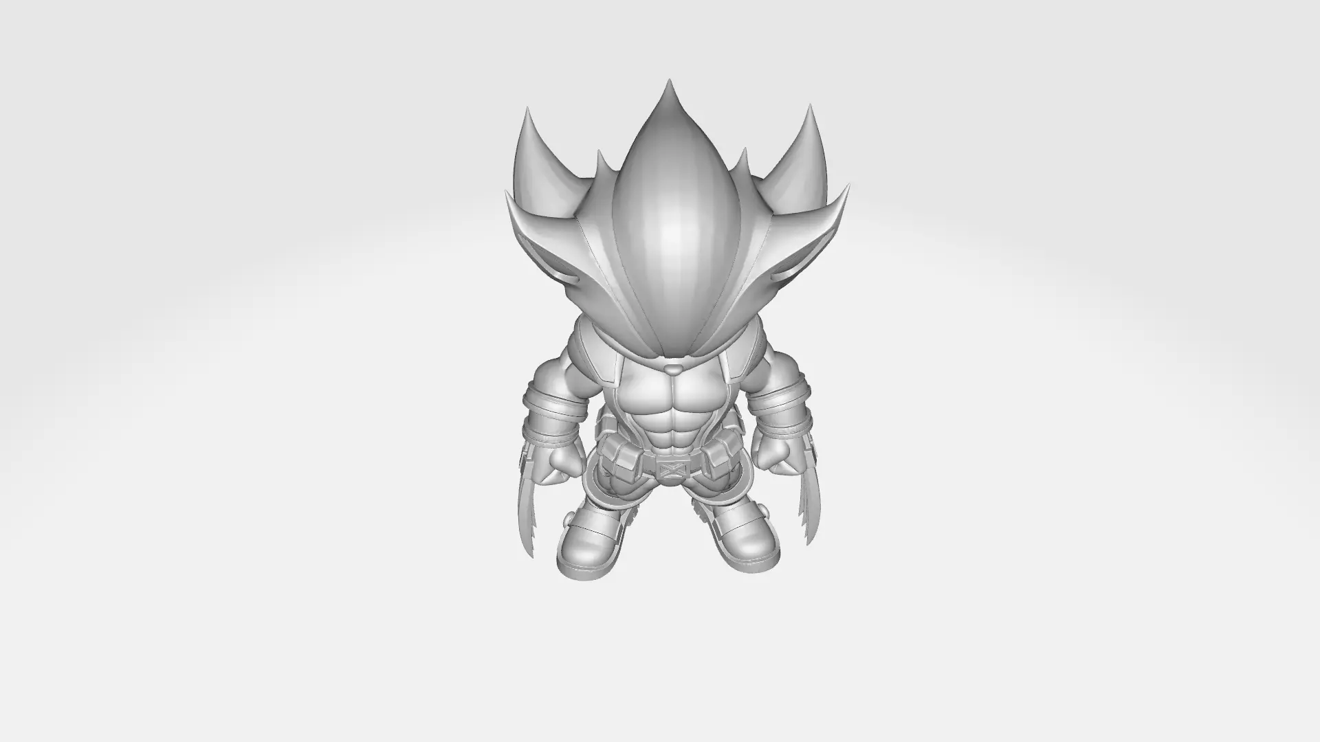 Sonic x Wolverine SD 3D print model_9