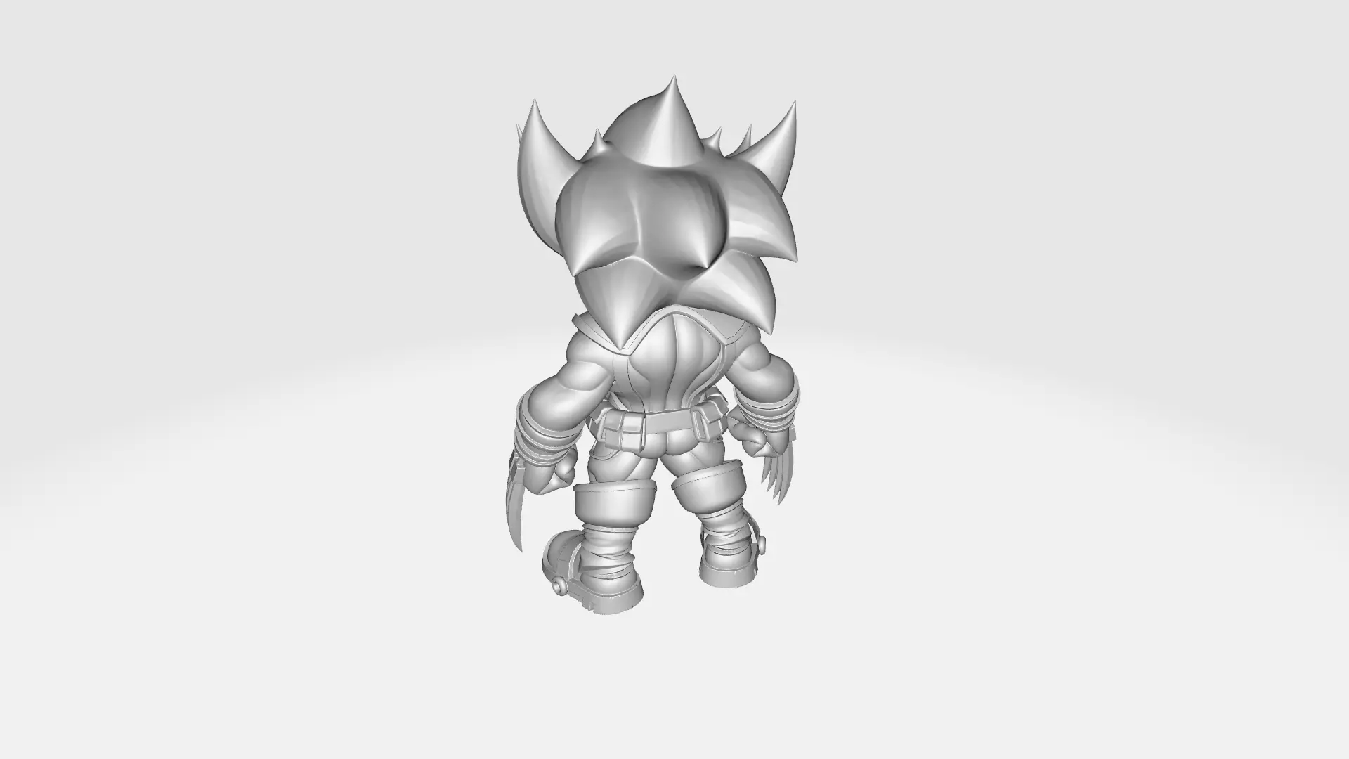Sonic x Wolverine SD 3D print model_8